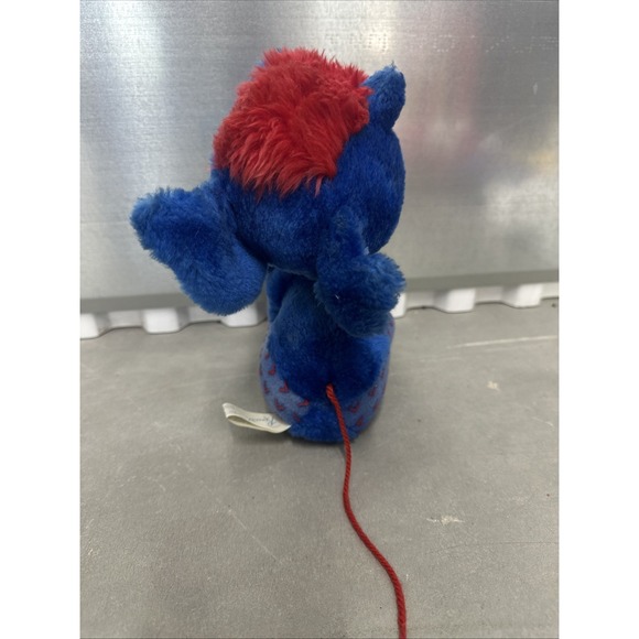 Vintage Chicago, Depaul University Demon Mascot, Plush Stuffed Animal Blue & Red - Picture 5 of 7